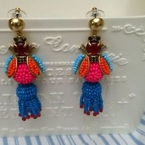 J.Crew beetle beads earrings